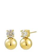 Bud To Rose Stella Bead Earring Gold Guld