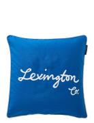 Lexington Home Logo Organic Cotton Twill Pillow Cover Blå