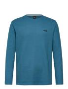 BOSS Waffle Ls-Shirt Blå