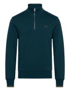Fred Perry Half Zip Sweatshirt Blå