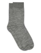 Mp Denmark Erina Wool Rib Socks Grå