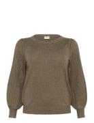 Kaffe Curve Kcloni Knit Pullover Khaki Green