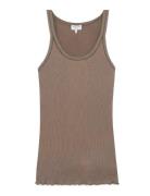 Rosemunde Rwbelle Silk U-Neck Strap Elastic T Brun