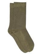 Mp Denmark Greta Socks Khaki Green