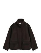 GANT Short Wool Jacket With Zip Brun