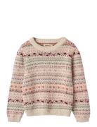 Wheat Jacquard Pullover Olga Beige