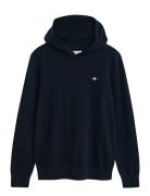 GANT Knitted Hoodie Blå