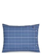 Lexington Home Checked Cotton Poplin Pillowcase Blå