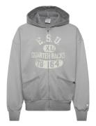 Champion Full Zip Hoodie Sweatshirt Grå